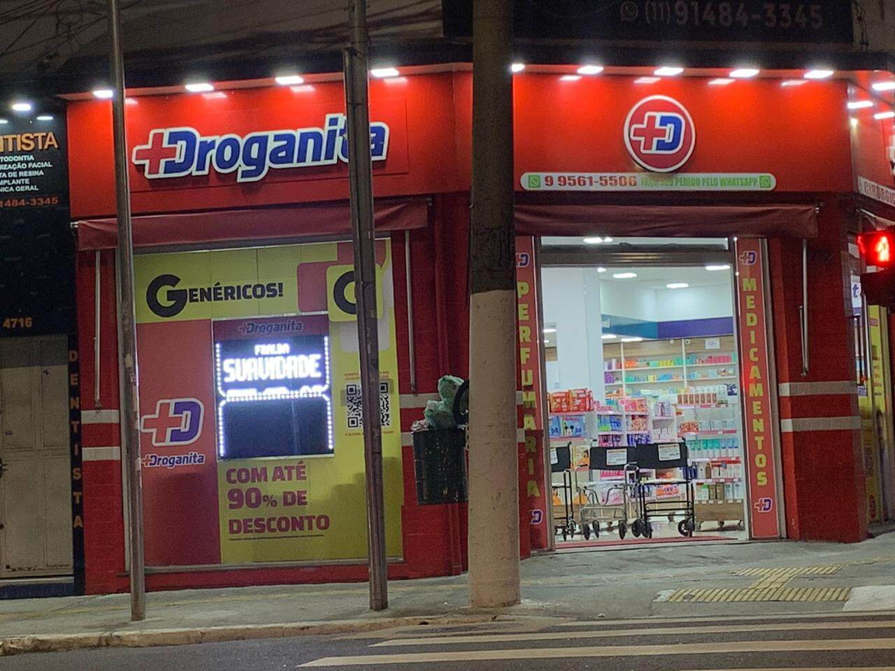 Fachada Droganita - Av. do Oratório